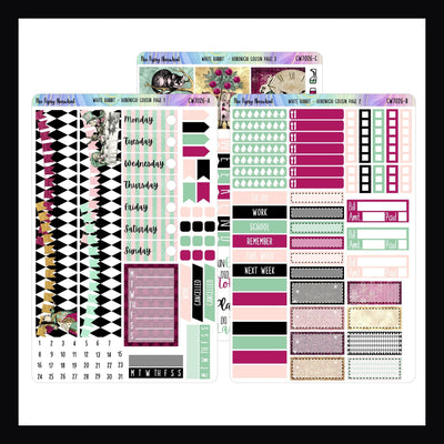 White Rabbit Hobonichi Cousin Sticker Kit