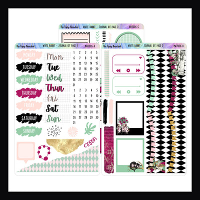 White Rabbit Journal Sticker Kit