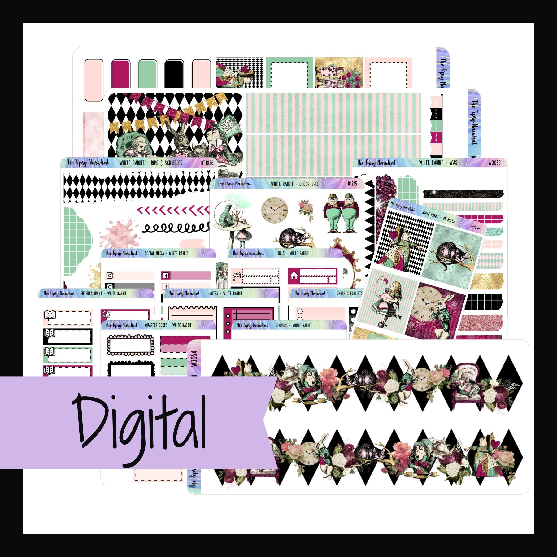 White Rabbit Printable Hobonichi Weeks Kit