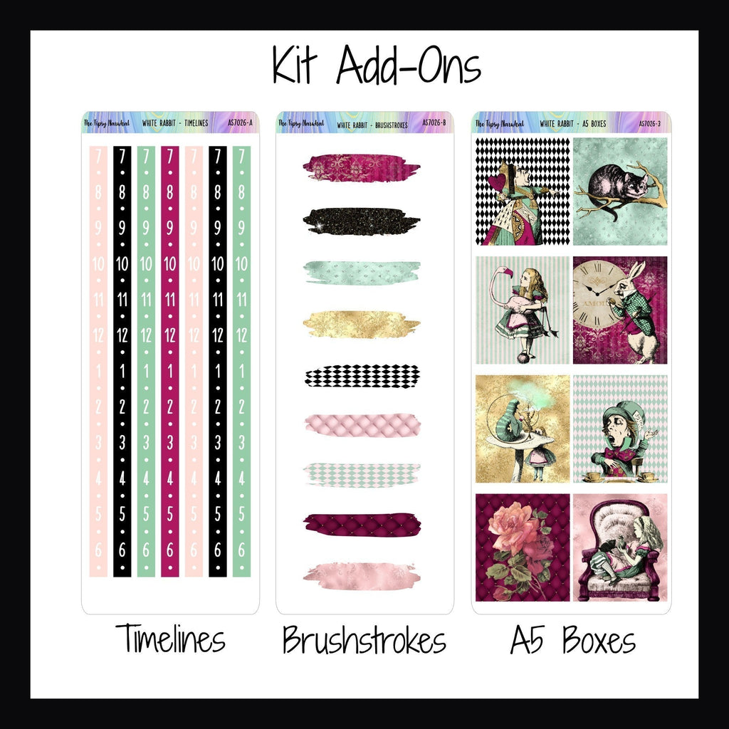 White Rabbit Vertical Weekly Sticker Kit