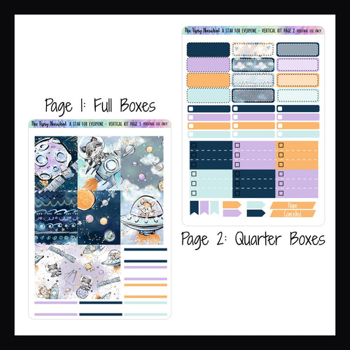 Vertical Weekly Kit - A Star For Everyone pages 1 and 2 shown on a white background.