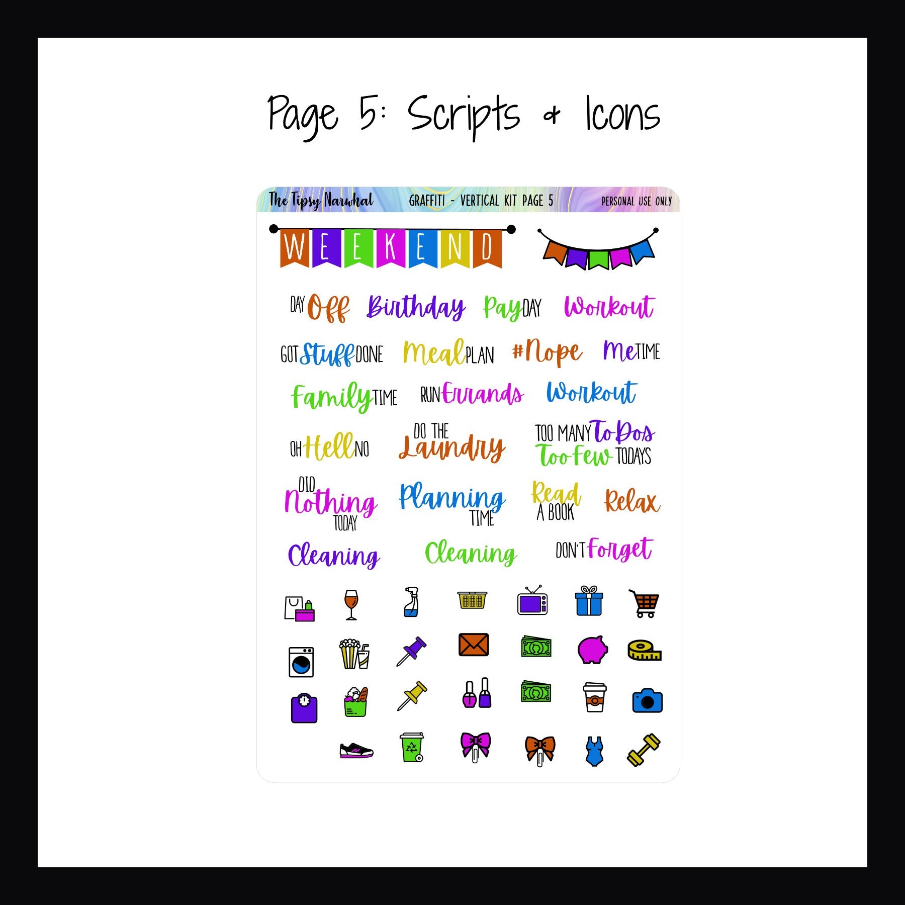 Graffiti Vertical Weekly Kit