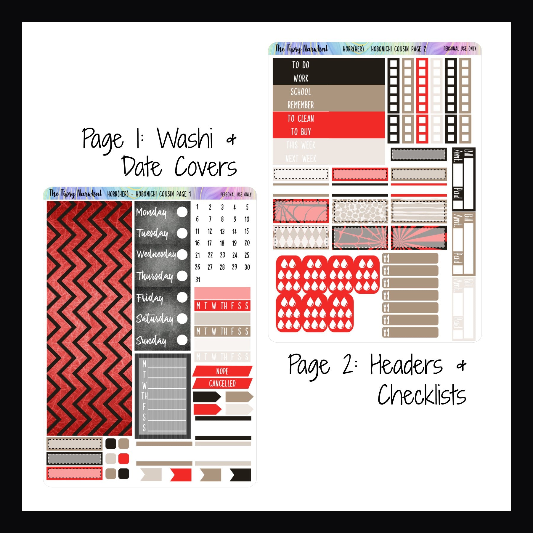 HorrHER Hobonichi Cousin Kit