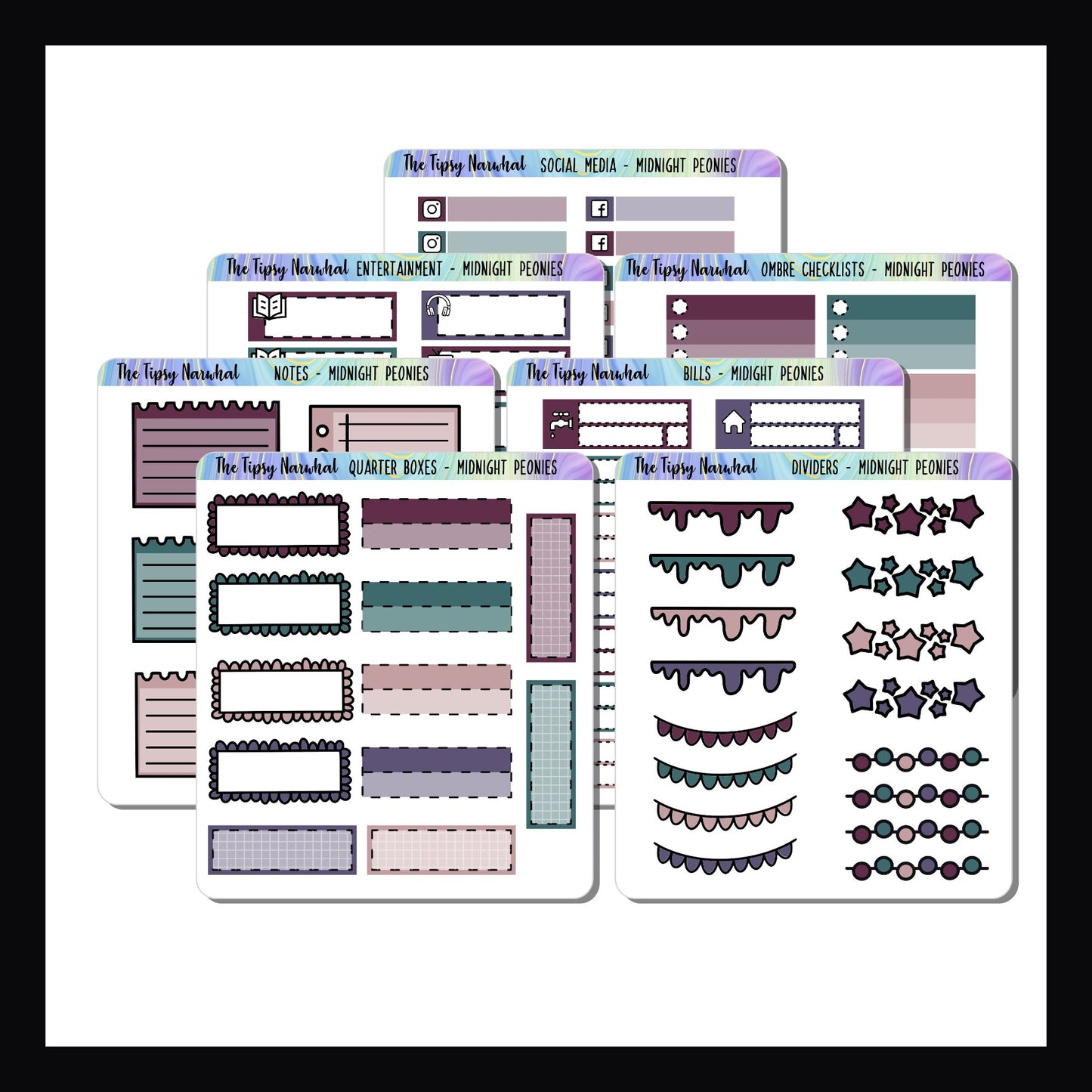 Midnight Peonies Kit Matching Functionals