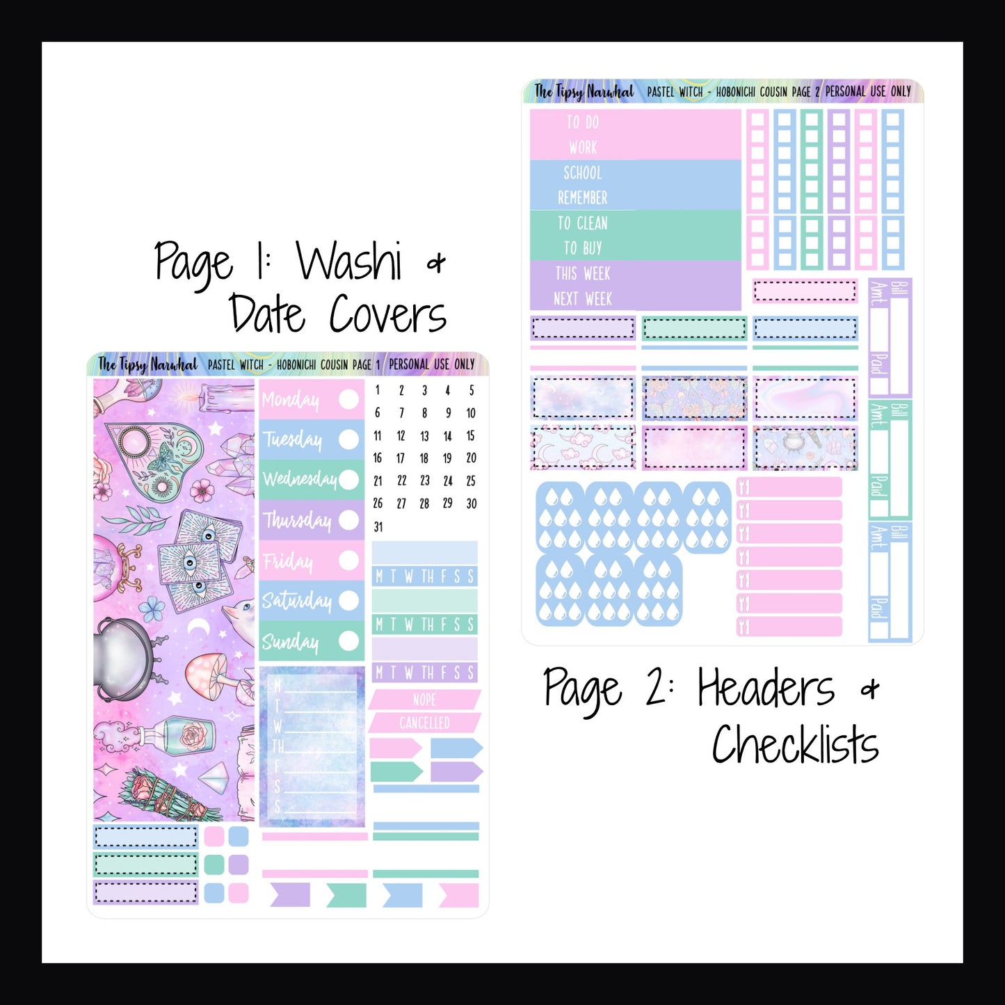 Pastel Witch Hobonichi Cousin Kit