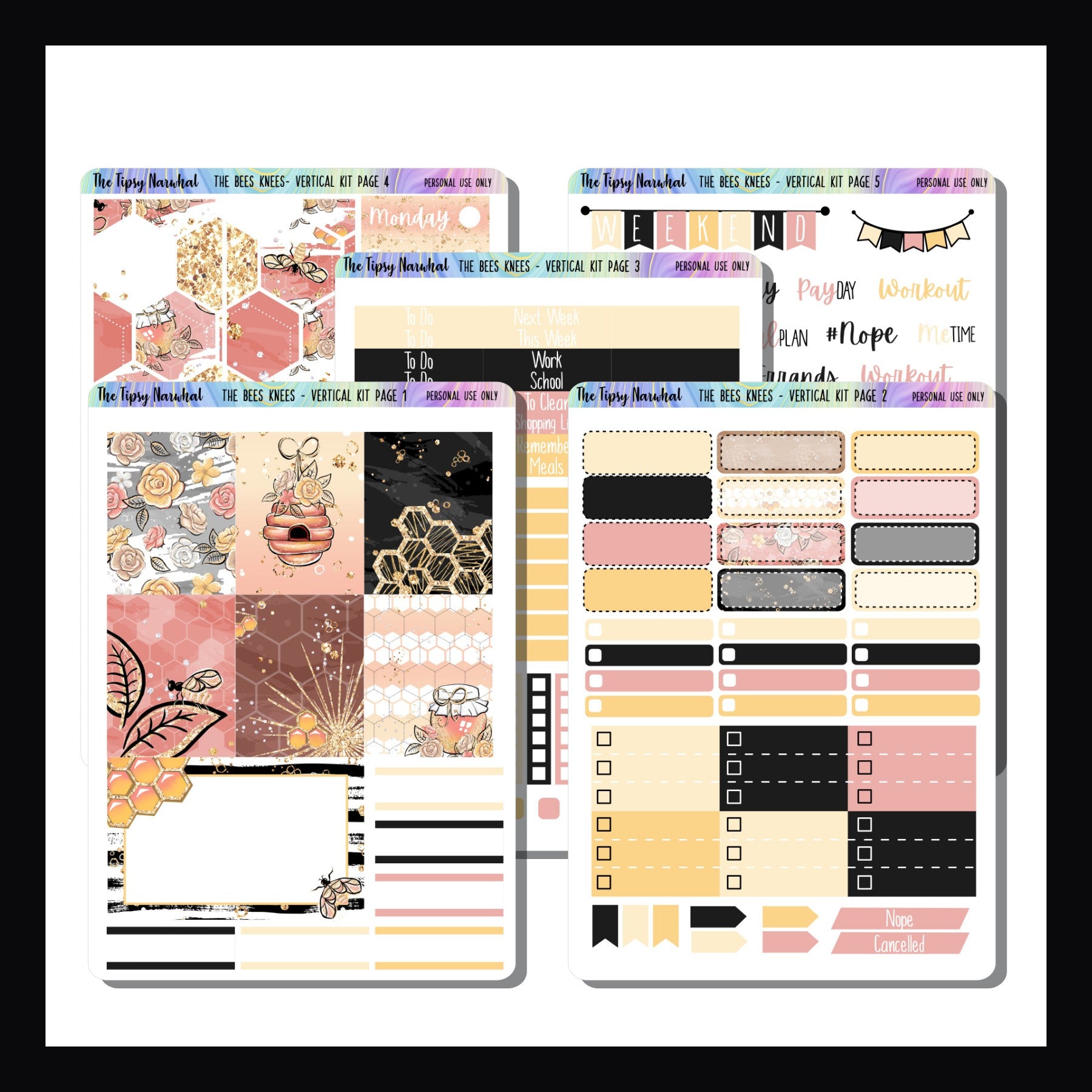 The Bees Knees Vertical Weekly Kit