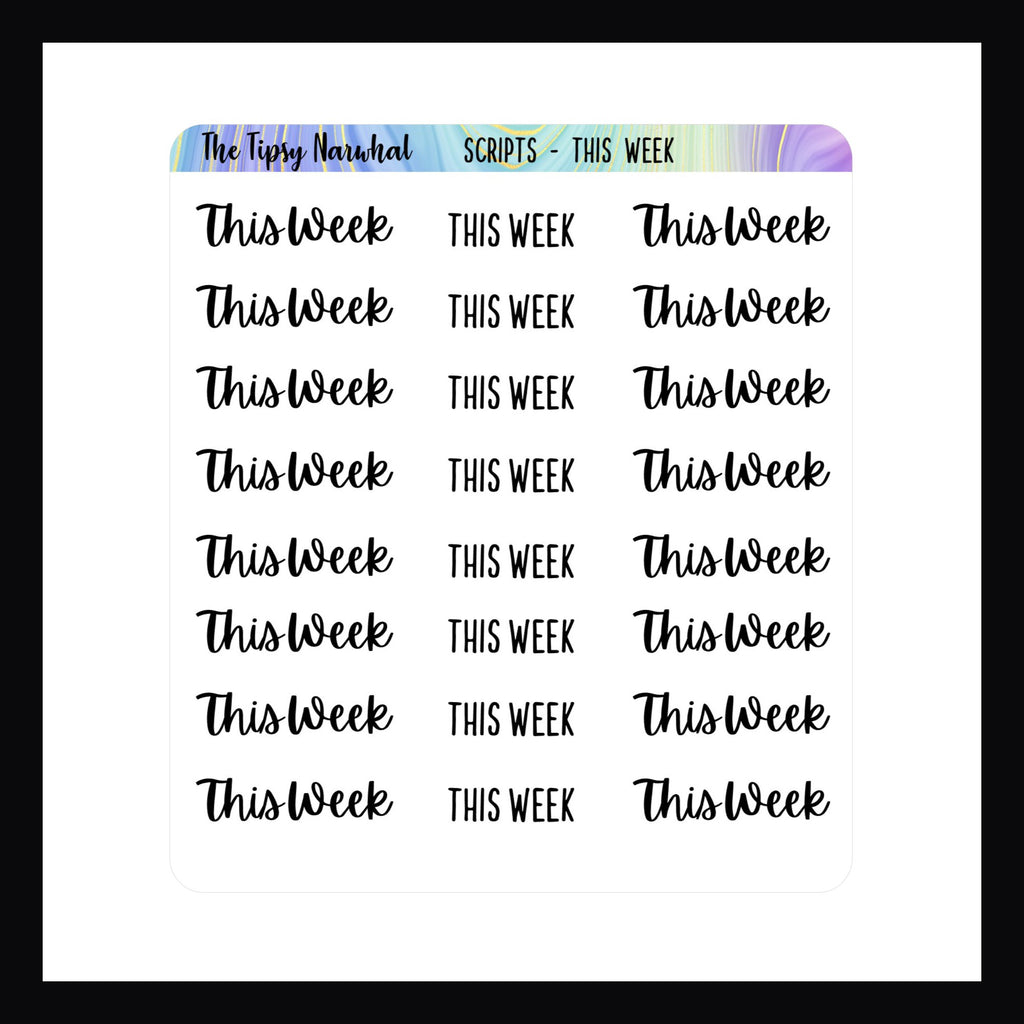 This Week Script