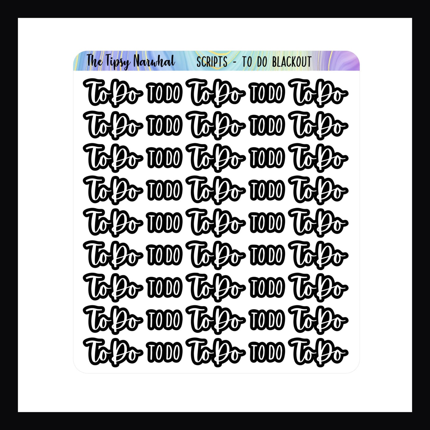 To Do Script – The Tipsy Narwhal